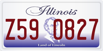 IL license plate Z590827
