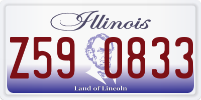 IL license plate Z590833