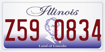 IL license plate Z590834