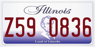 IL license plate Z590836