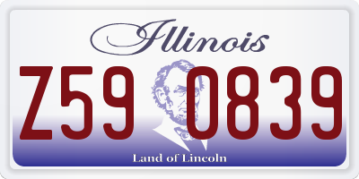IL license plate Z590839