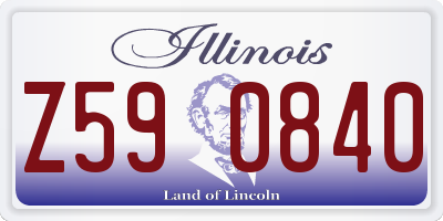 IL license plate Z590840