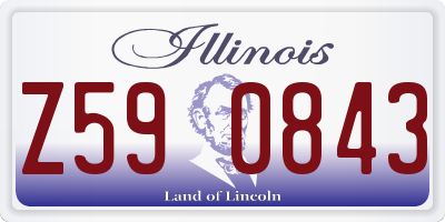 IL license plate Z590843