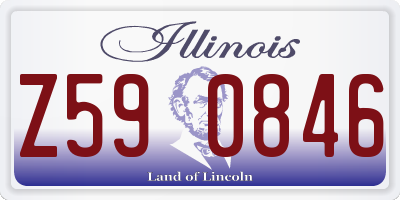 IL license plate Z590846