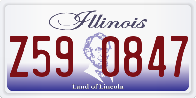 IL license plate Z590847