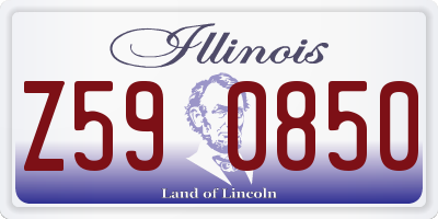 IL license plate Z590850