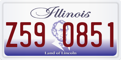 IL license plate Z590851