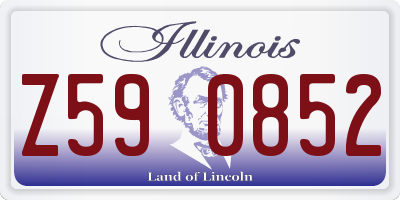 IL license plate Z590852