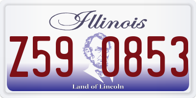 IL license plate Z590853