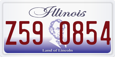 IL license plate Z590854