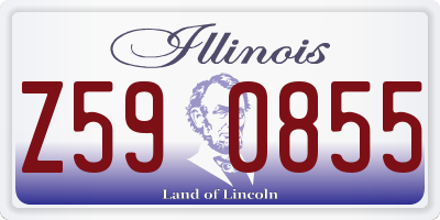 IL license plate Z590855