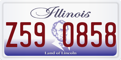 IL license plate Z590858