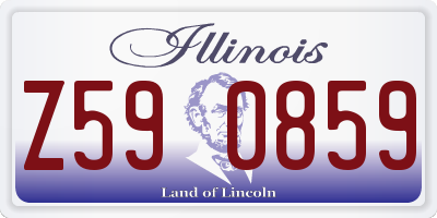 IL license plate Z590859