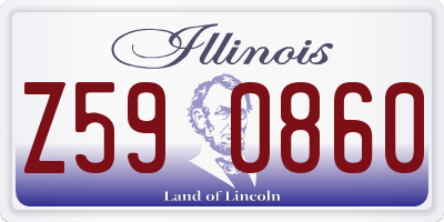 IL license plate Z590860