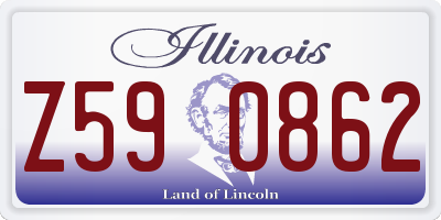 IL license plate Z590862