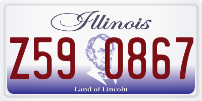 IL license plate Z590867