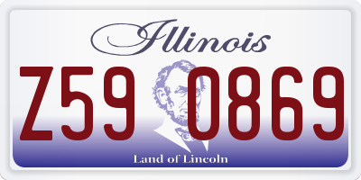 IL license plate Z590869
