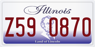 IL license plate Z590870