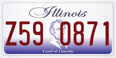 IL license plate Z590871