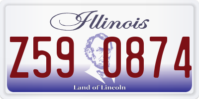 IL license plate Z590874