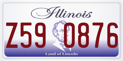 IL license plate Z590876
