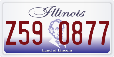 IL license plate Z590877