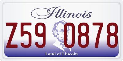IL license plate Z590878