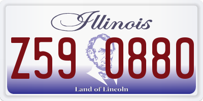 IL license plate Z590880