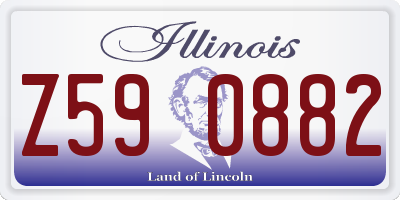 IL license plate Z590882