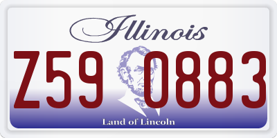 IL license plate Z590883