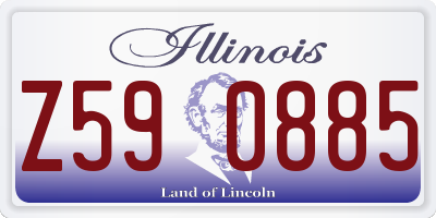 IL license plate Z590885