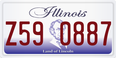 IL license plate Z590887