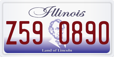 IL license plate Z590890