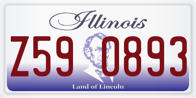 IL license plate Z590893