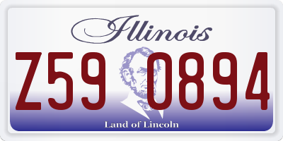 IL license plate Z590894