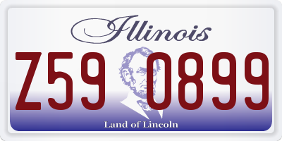 IL license plate Z590899