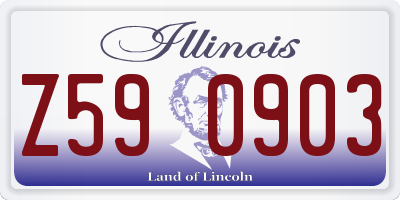 IL license plate Z590903