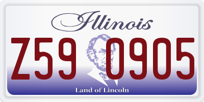 IL license plate Z590905