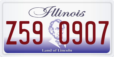 IL license plate Z590907