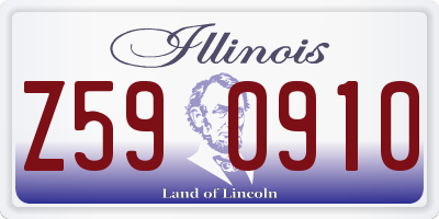 IL license plate Z590910