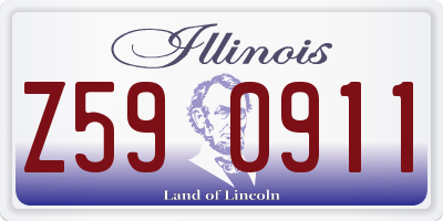 IL license plate Z590911