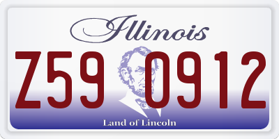IL license plate Z590912