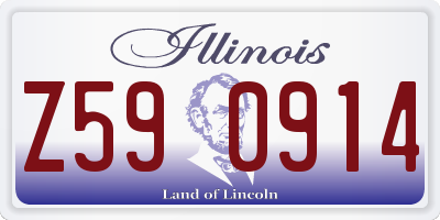 IL license plate Z590914