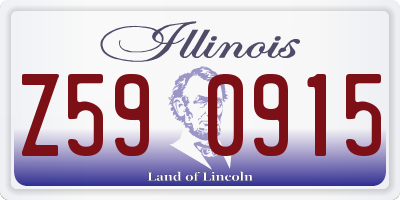 IL license plate Z590915
