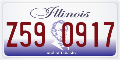 IL license plate Z590917