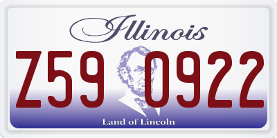 IL license plate Z590922