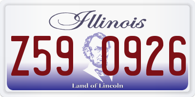 IL license plate Z590926