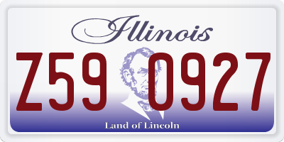 IL license plate Z590927