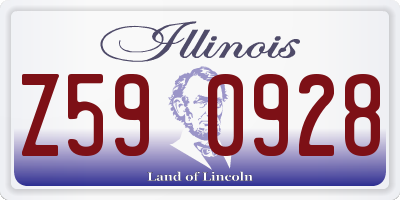 IL license plate Z590928