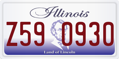 IL license plate Z590930